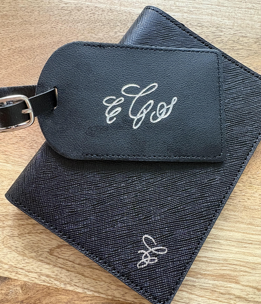 Foiled passport book luggage tag calligrapher - Calligrapher in Orlando FL